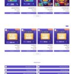 واجهة متجر GMEZO لشحن الألعاب الرقمية تشمل ببجي ويلا لودو مع بطاقات شحن واشتراكات متنوعة